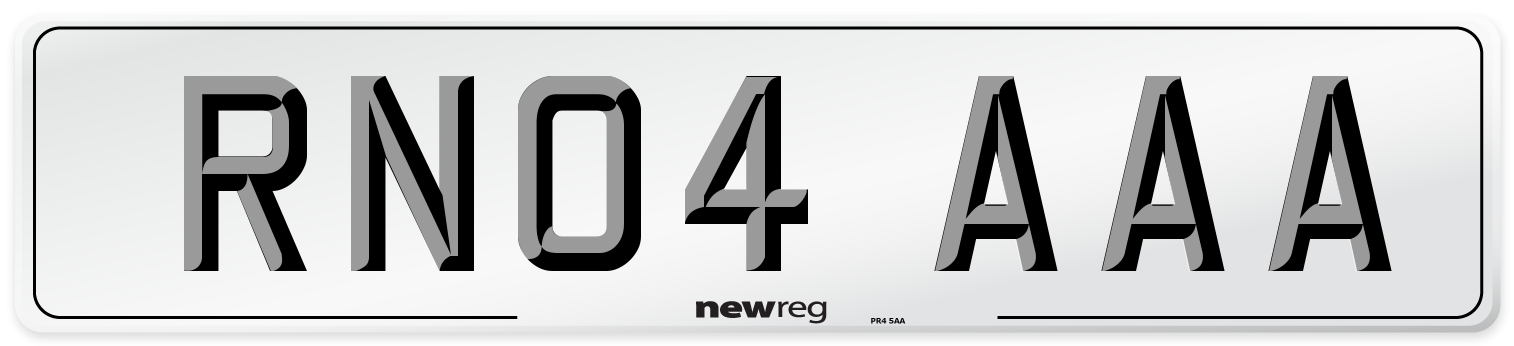 RN04 AAA Number Plate from New Reg